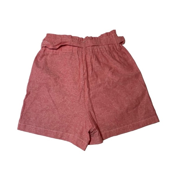 Draper James RSVP Red Linen Blend Paper Bag Shorts Size Small - Picture 4 of 6